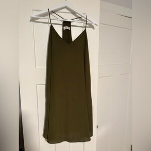 Olive Green Slip Dress M